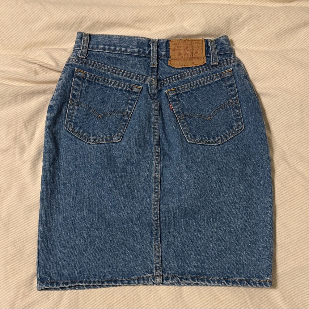 Vintage Levi's Classic Blue Denim Pencil Skirt